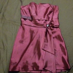 Maroon evening dress